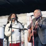 Peter Yarrow (of Peter, Paul, and Mary) performs in Union Square. 